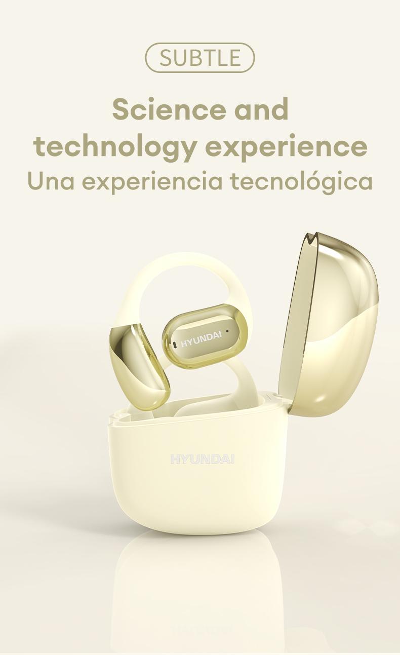 HYUNDAI Space-Y3PRO OWS High-Fidelity Robust Bass Audio Headphones, Ultra-Comfort Ergonomic Open Ear Headsets, Waterproof Sports Earbuds for Running Fitness