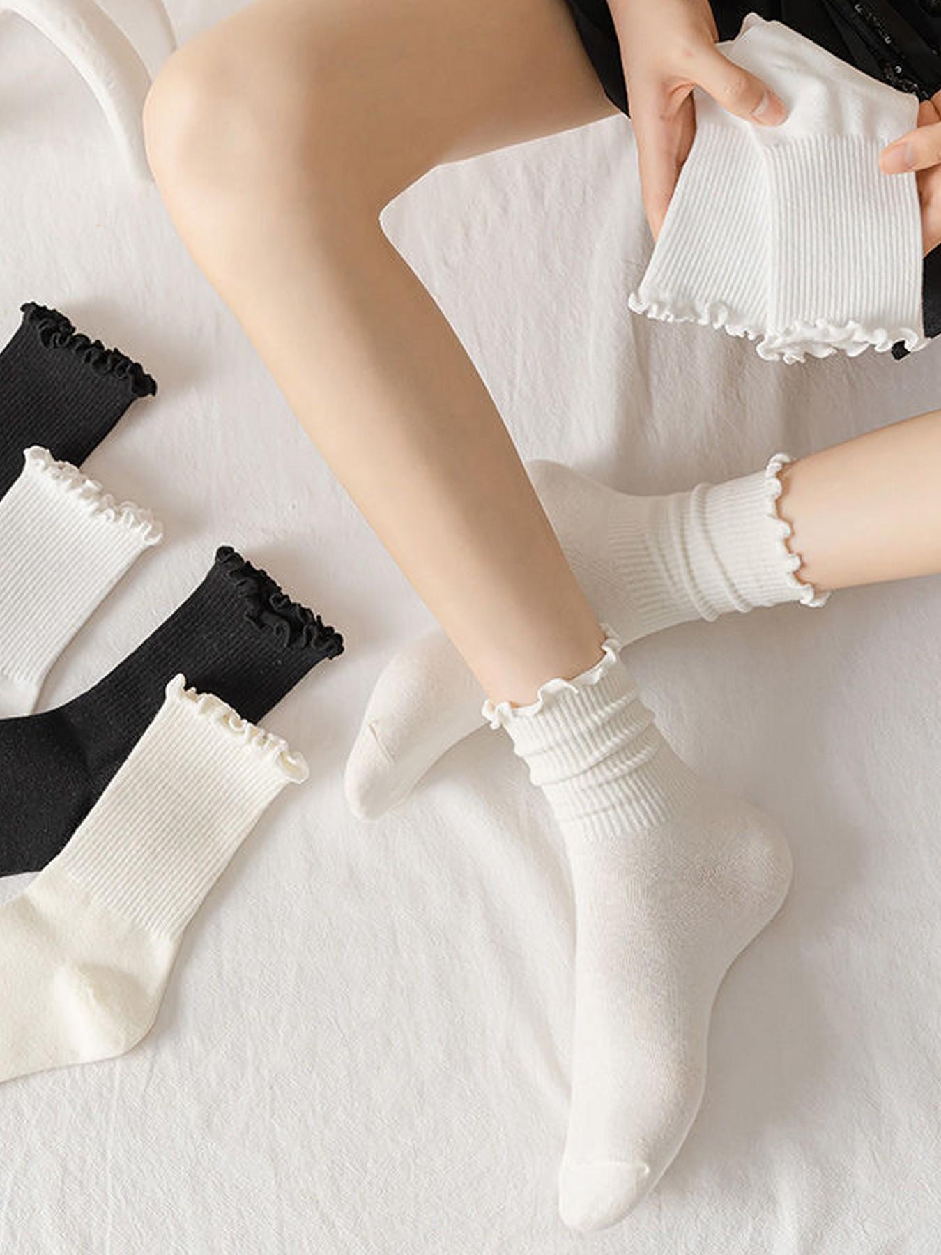 6 Pairs of Ruffle Socks for Women, Cute Ruffle Ankle Socks for Spring 6 Pairs of Ruffle Socks for Women, Cute Ruffle Ankle Socks for Spring