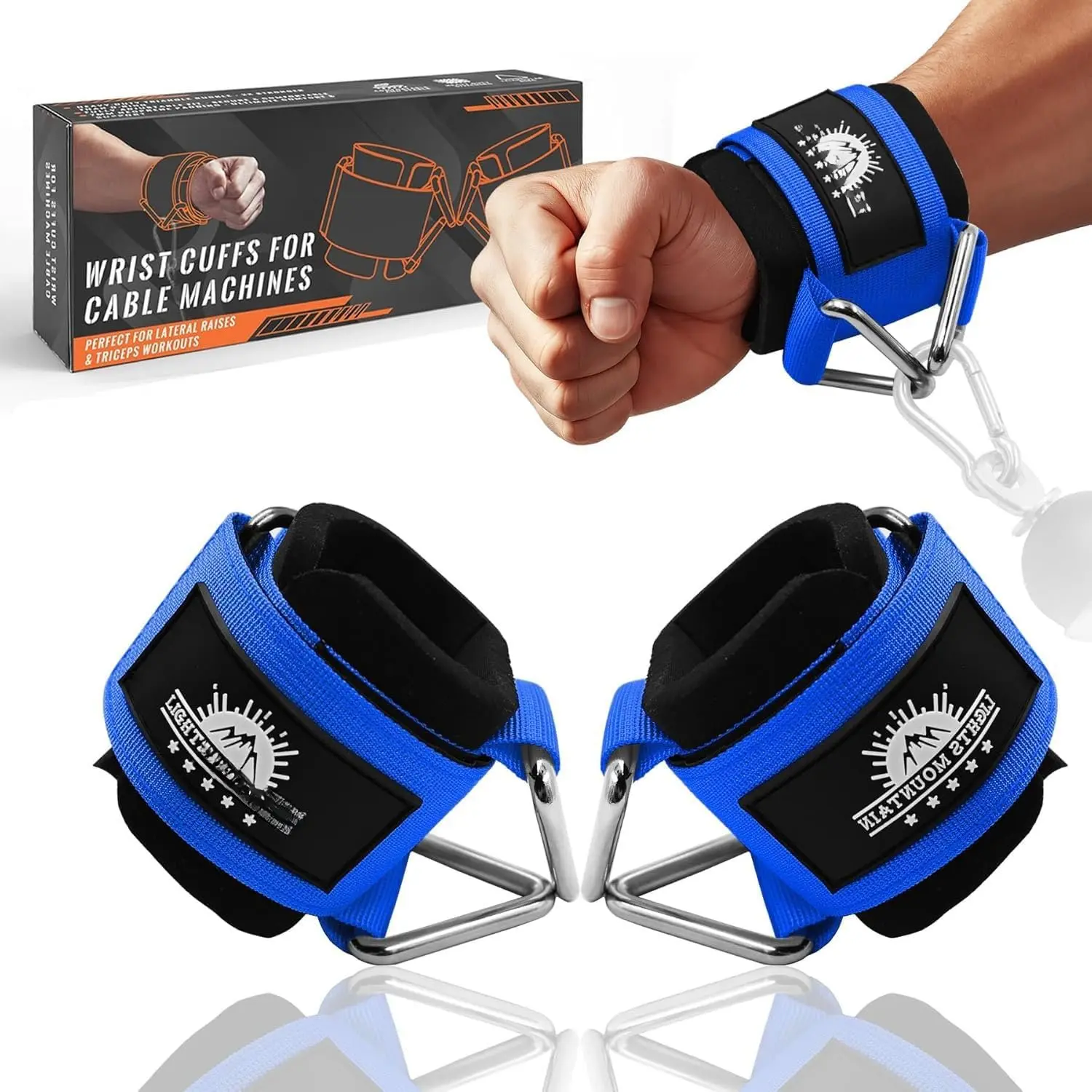 Wrist Cuffs for  Machines – Padded & Adjustable Straps for Lateral Raises, Tricep Pushdowns & Strength