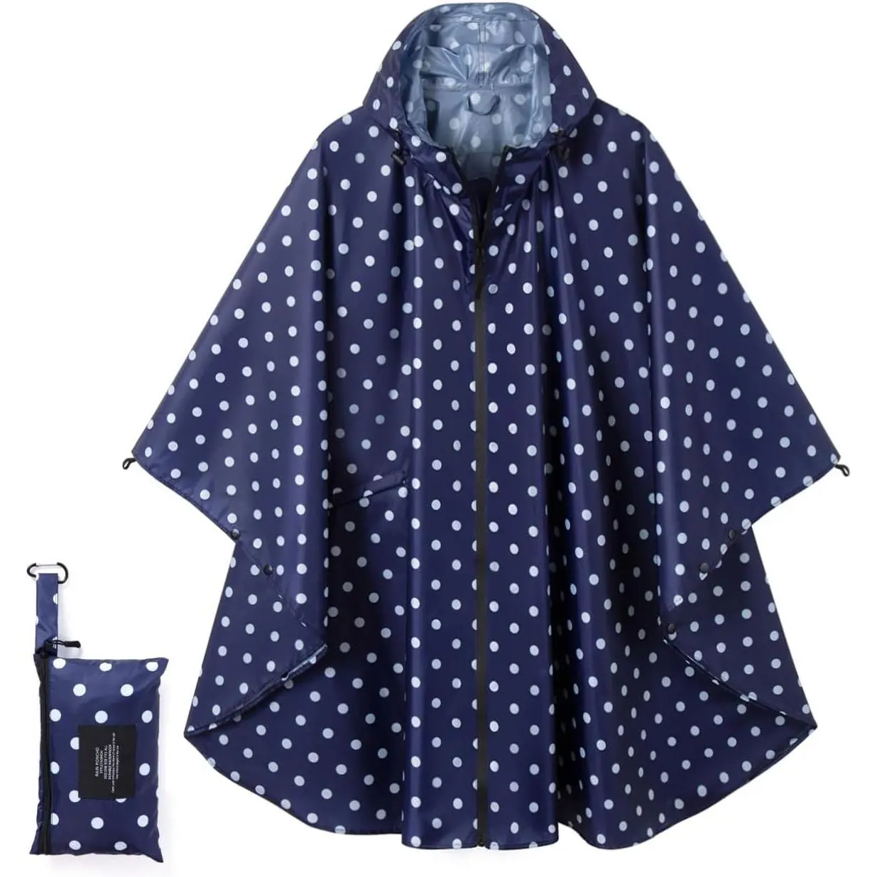 Waterproof Fashion Hooded Rain Poncho Jacket with Pocket for Women, Men & AdultsGift