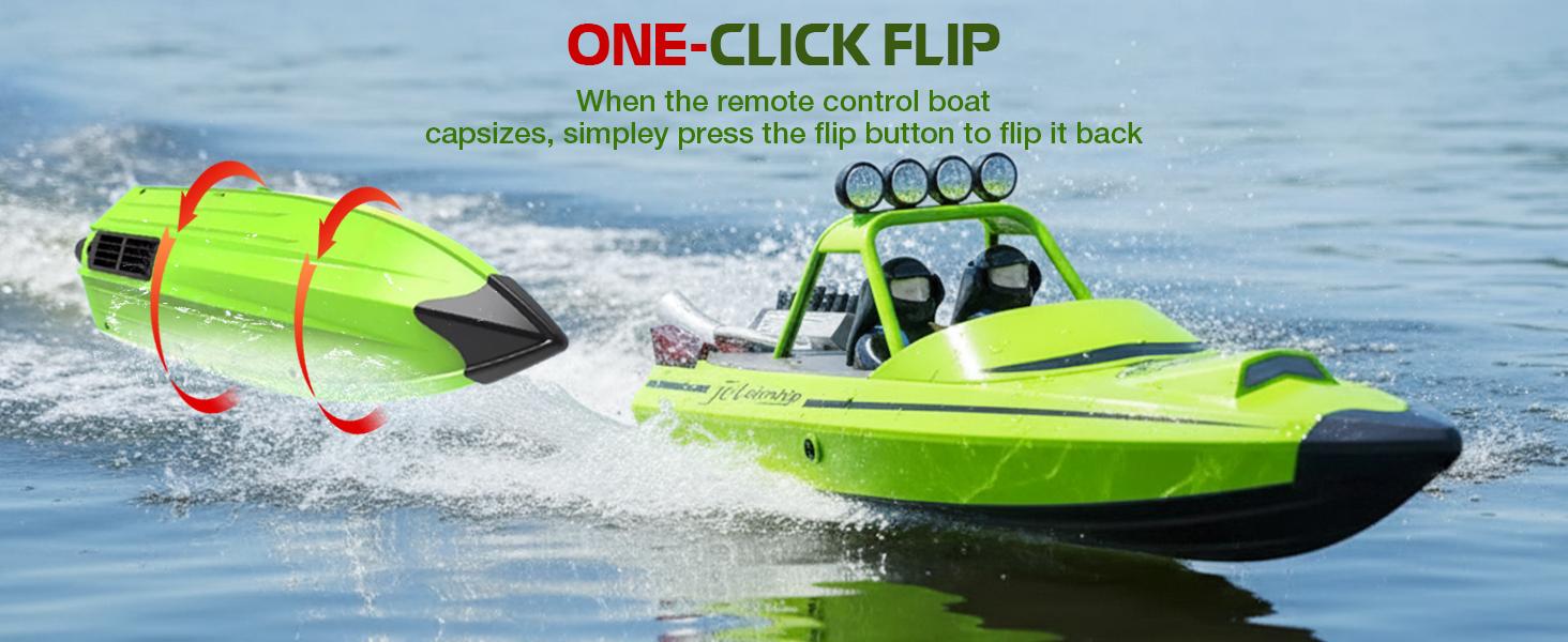 High Speed ARRIS RC Jet Boat, Self-Righting Waterproof Boat with 2 Batteries, Safe Jet Design for Pool & Lake Fun