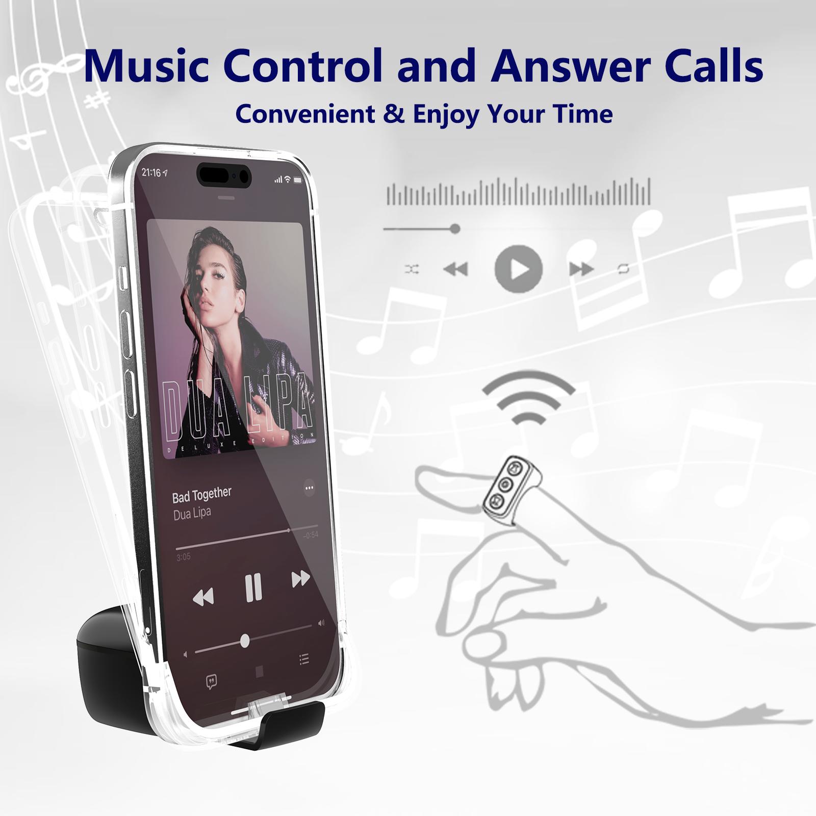 Xring Scrolling Ring Bluetooth Remote Control with A Phone Stand,Remote for Selfie,Video Record,Music Control,ebook for iPhone,iPad,Android,Smartphone