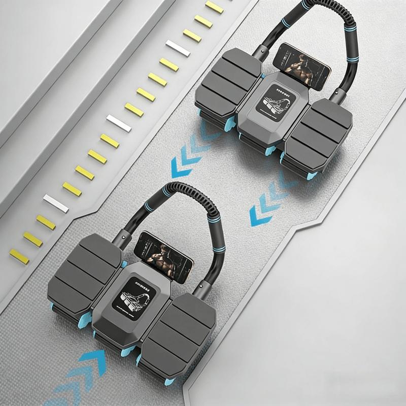 Core Ab Trainer with Elbow Support, Home Workout Equipment for Abdomen & Waist Shaping, Indoor Fitness Tool for Full Core Training, Stable Widened Anti-Tipping Wheel, Ergonomic Non-Slip Comfort Handles