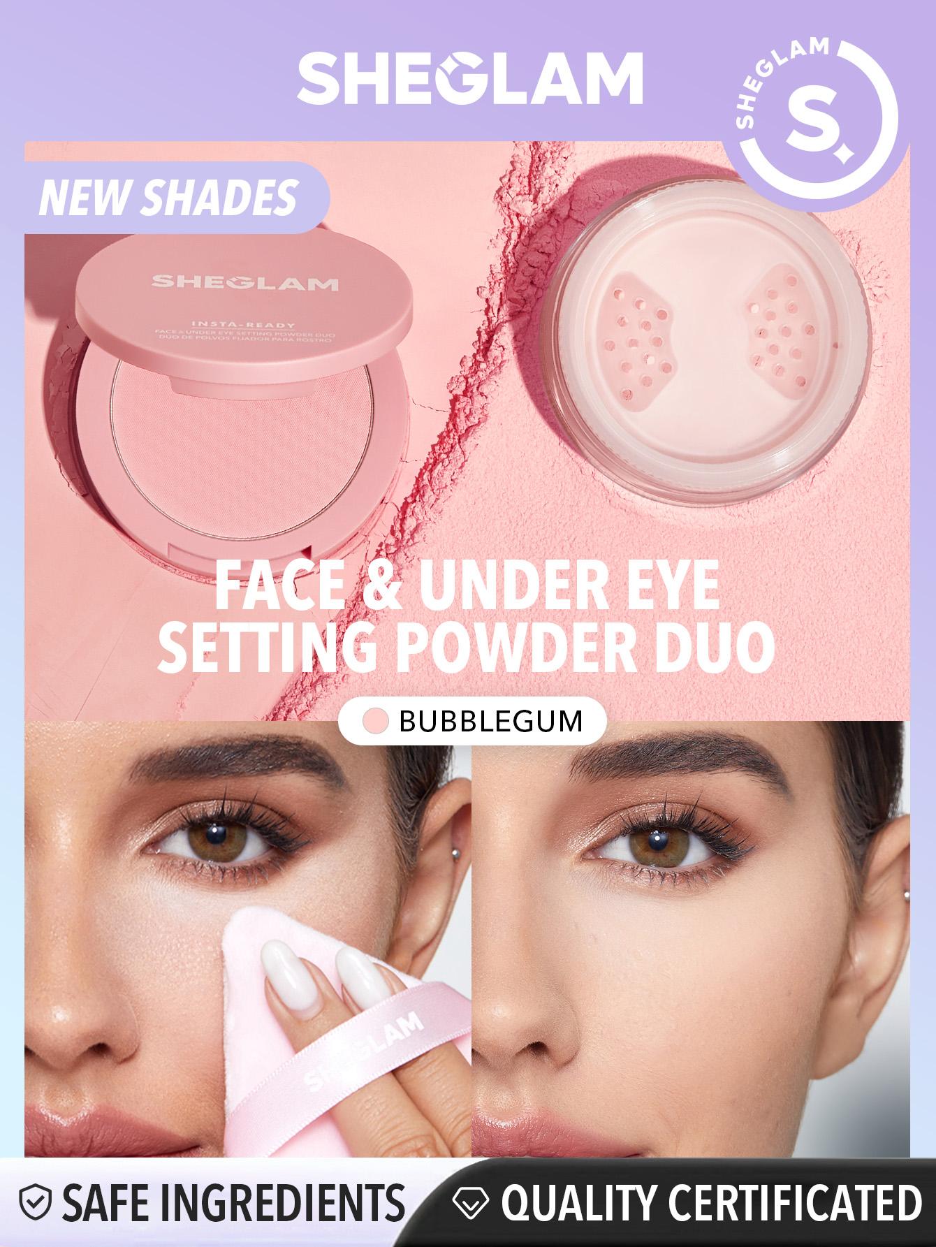 SHEGLAM Insta-Ready Face & Under Eye Setting Powder Duo-Bubblegum Cosmetic Makeup-Effortlessbeauty