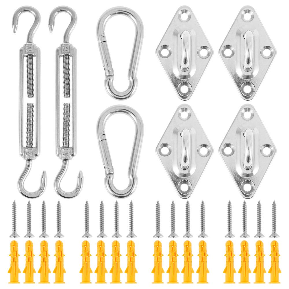 Awning Install Attachment Set Heavy Duty Sun Shade Sail Stainless Steel Hardware Kit for Home Garden Sunshade Outdoor Fixing Accessories