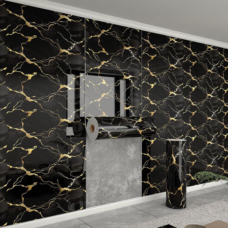 Marble Pattern Decorative Wallpaper Roll, 15.75in X 118.11in,  Waterproof Wallpaper Floor Sticker，Thickened Self-Adhesive , Easy to Clean & Install, DIY Decor for Kitchen, Bedroom, Living Room ,Bathroom，Vinyl Flooring