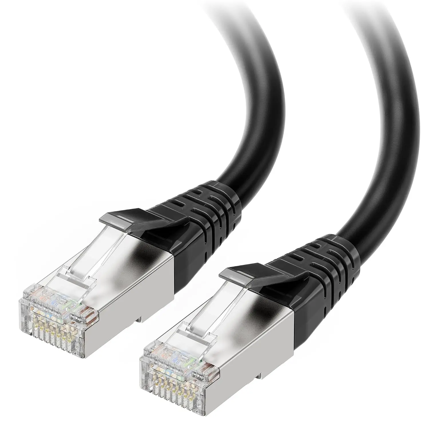 [Cat8 Certified] High-Speed 40Gbps S/FTP Shielded Ethernet Cable, 3ft Black, 2000MHz, 10/25/40GBASE-T, PoE++, for Gaming