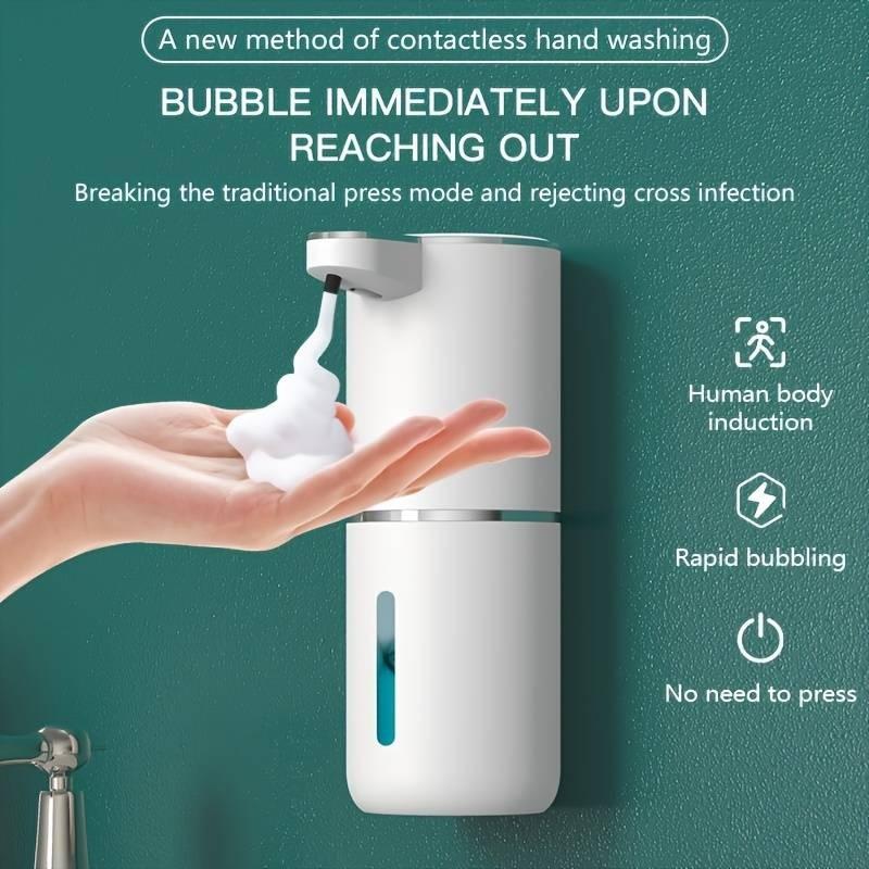 Automatic Wall-Mounted Infrared Sensor Foam Hand Sanitizer Machine, Smart Soap Dispenser, USB Rechargeable, Hygienic Home Bathroom Accessory