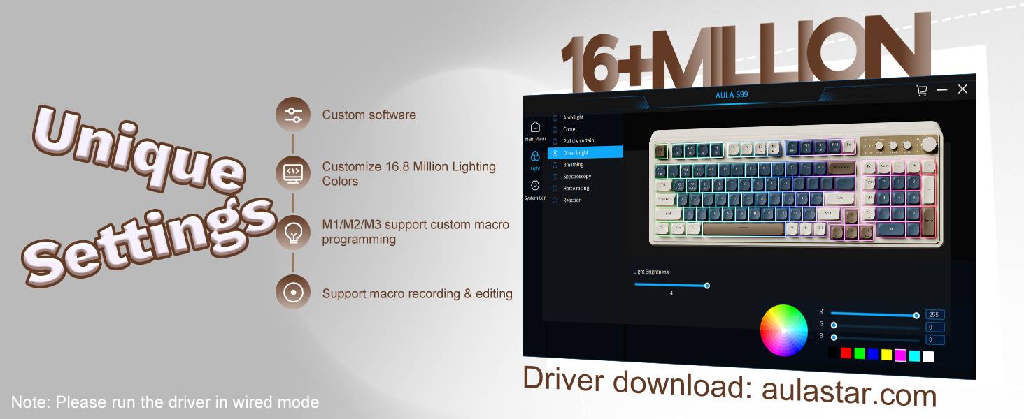 【TOP】AULA S99 Key Keyboard, Tri-Mode Bluetooth/2.4GHz/USB-C Cute Creamy Gaming Keyboard with Number Pad RGB Backlit, Media Knob Custom Mechanical Feel Computer Keyboard for MAC Xbox PC Gamer -Fixed Keycaps & Switches (Non-Replaceable) 【TOP】AULA S99 Key Keyboard, Tri-Mode Bluetooth/2.4GHz/USB-C Cute Creamy Gaming Keyboard with Number Pad RGB Backlit, Media Knob Custom Mechanical Feel Computer Keyboard for MAC Xbox PC Gamer -Fixed Keycaps & Switches (Non-Replaceable)