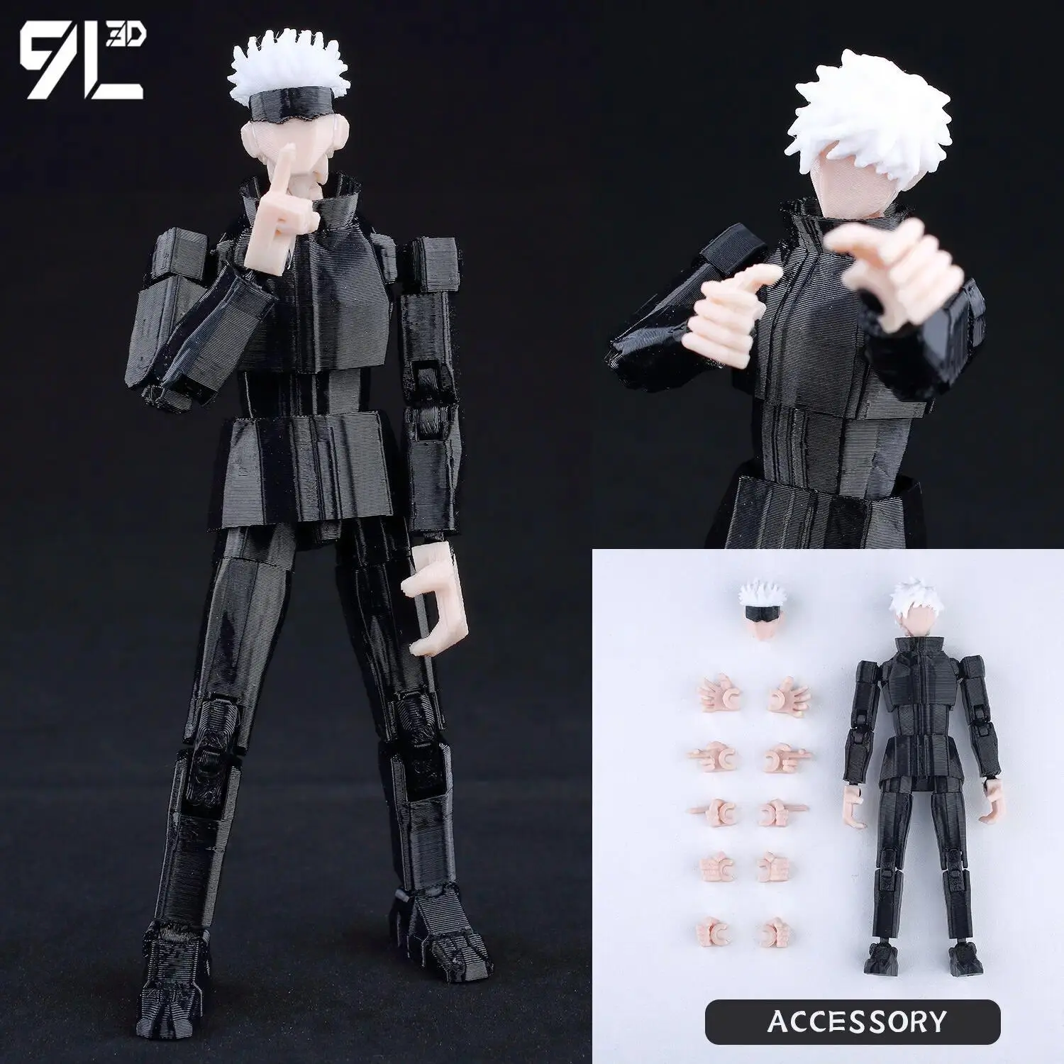 9L3D Printed Anime Characters Lucky Dummy 13 Action Figures Deadpool Wolverine Multi-Jointed Movable Shapeshift Mannequin Toys