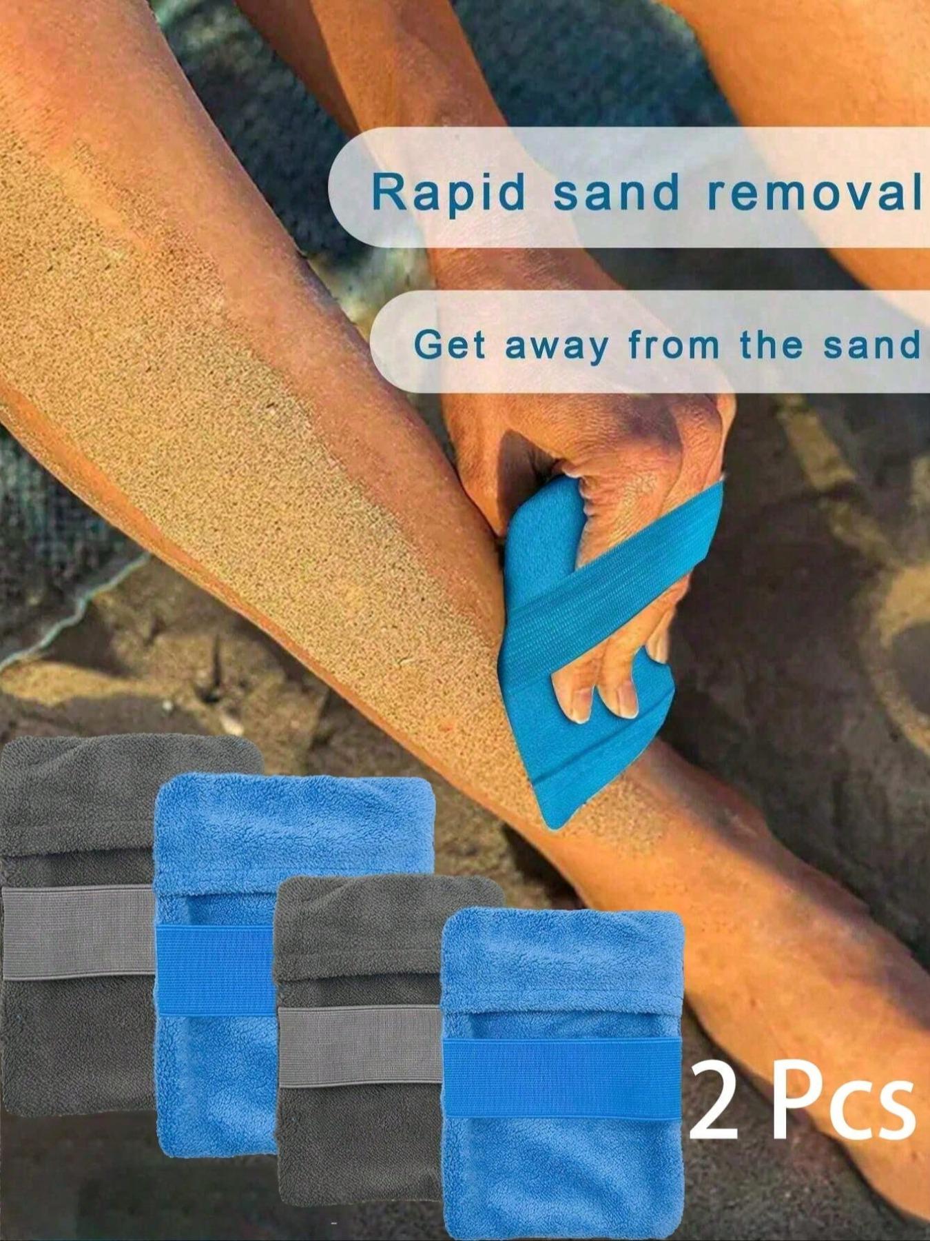 Summer Beach Essentials - Sandproof Beach Bag, Two Size Options, Camping Tools, Soft and Fine, Good Sand Removal, Reusable, Includes Beach Brush and De-Sander