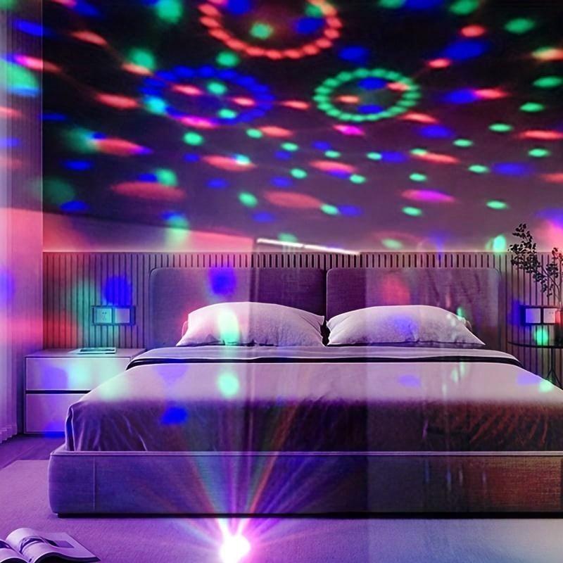 Flower Dance 2 pcs Disco Ball Strobe Lamp 7 Modes Stage Light for Home Room Dance Parties Birthday Karaoke Halloween Christmas Decorations Last Chance for Summer Labor Day Weekend Led Multicolor