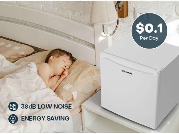 Upstreman mini fridges 1.7 Cu Ft with Freezer FR17 Adjustable Thermostat Energy Saving Low Noise Single Door Compact Refrigerator for Dorm Office Can Bedroom white fridge mini  brands Small pantry drink fridge skincare fridge Portable