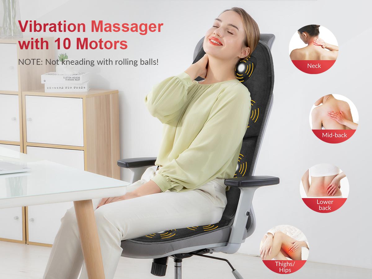 COMFIER Back Massager with Heat, App Control Vibration Massage Seat Cushion, 10 Motors & 3 Heat Levels Chair Massager Pad, Gifts for Mom,Dad Home Office Use COMFIER Back Massager with Heat, App Control Vibration Massage Seat Cushion, 10 Motors & 3 Heat Levels Chair Massager Pad, Gifts for Mom,Dad Home Office Use