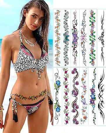 Black Butterfly Temporary Tattoos 12 Sheets Floral and Celestial Designs Waterproof Fake Tattoos Body Art Stickers for Women(Black butterfly-12C) Black Butterfly Temporary Tattoos 12 Sheets Floral and Celestial Designs Waterproof Fake Tattoos Body Art Stickers for Women(Black butterfly-12C)