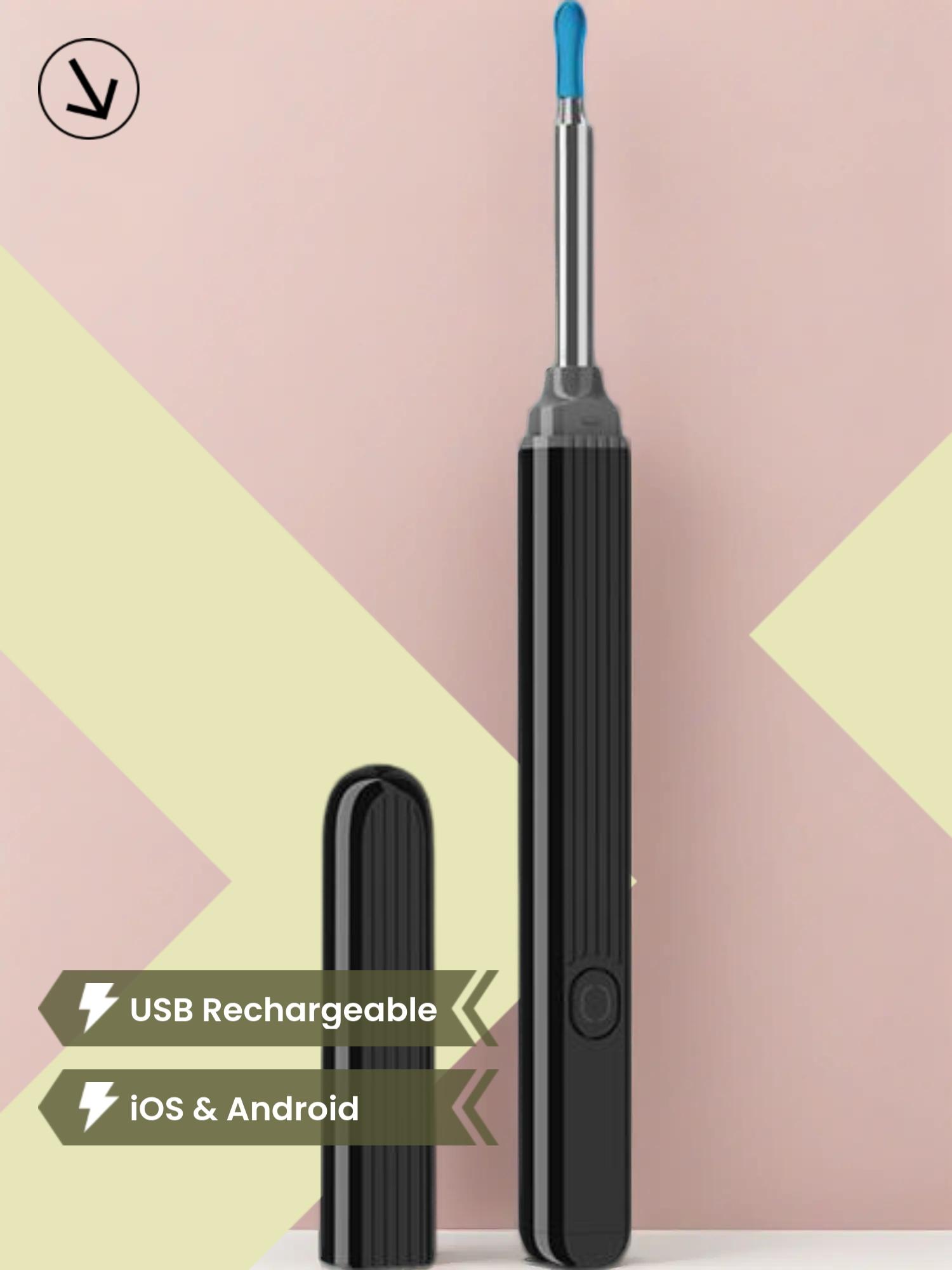 Ear Wax Cleaner with Camera and LED Light, Ear Wax Remover, Ear Pick Set, Complete Ear Cleaning Kit with 6 Spoons and 8 Tools, iOS and Android Compatible Personal Care