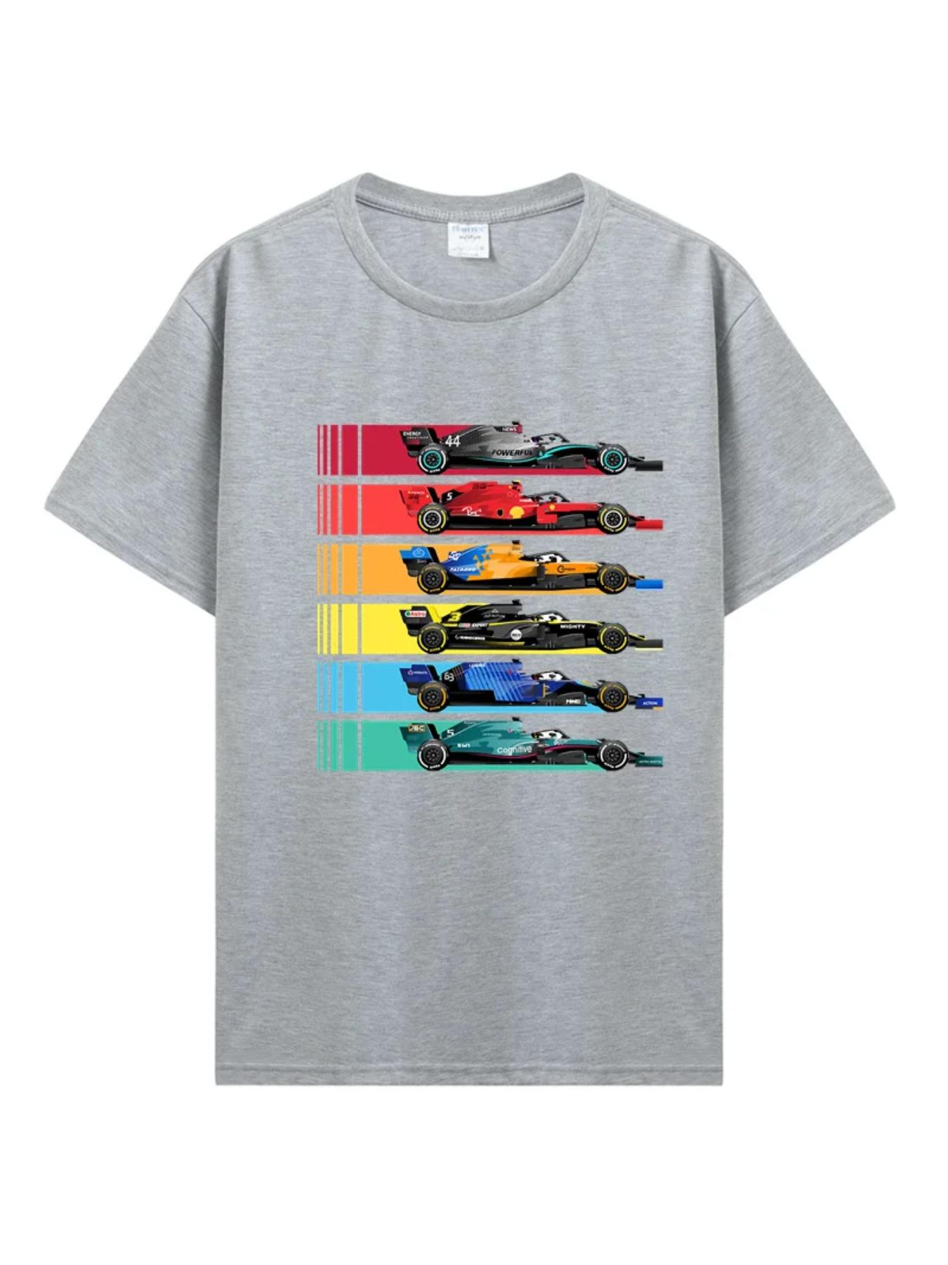 F1 team racing fan T-shirt, Formula One driver Lando Norris T-shirt, men's and women's retro short sleeved T-shirt top