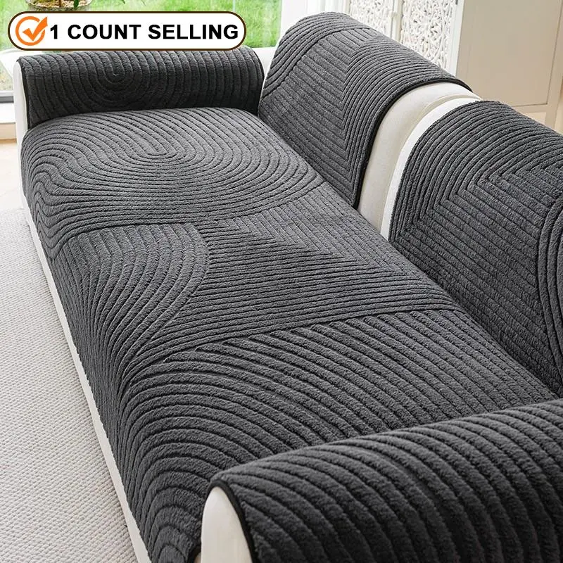 Waterproof Washable Plush Sofa Cover, All-Season Modern Minimalist Pet-Friendly Sofa Slipcover and Washable Furniture Protectors for Living Room or Bedroom, Washable Sofa Covers