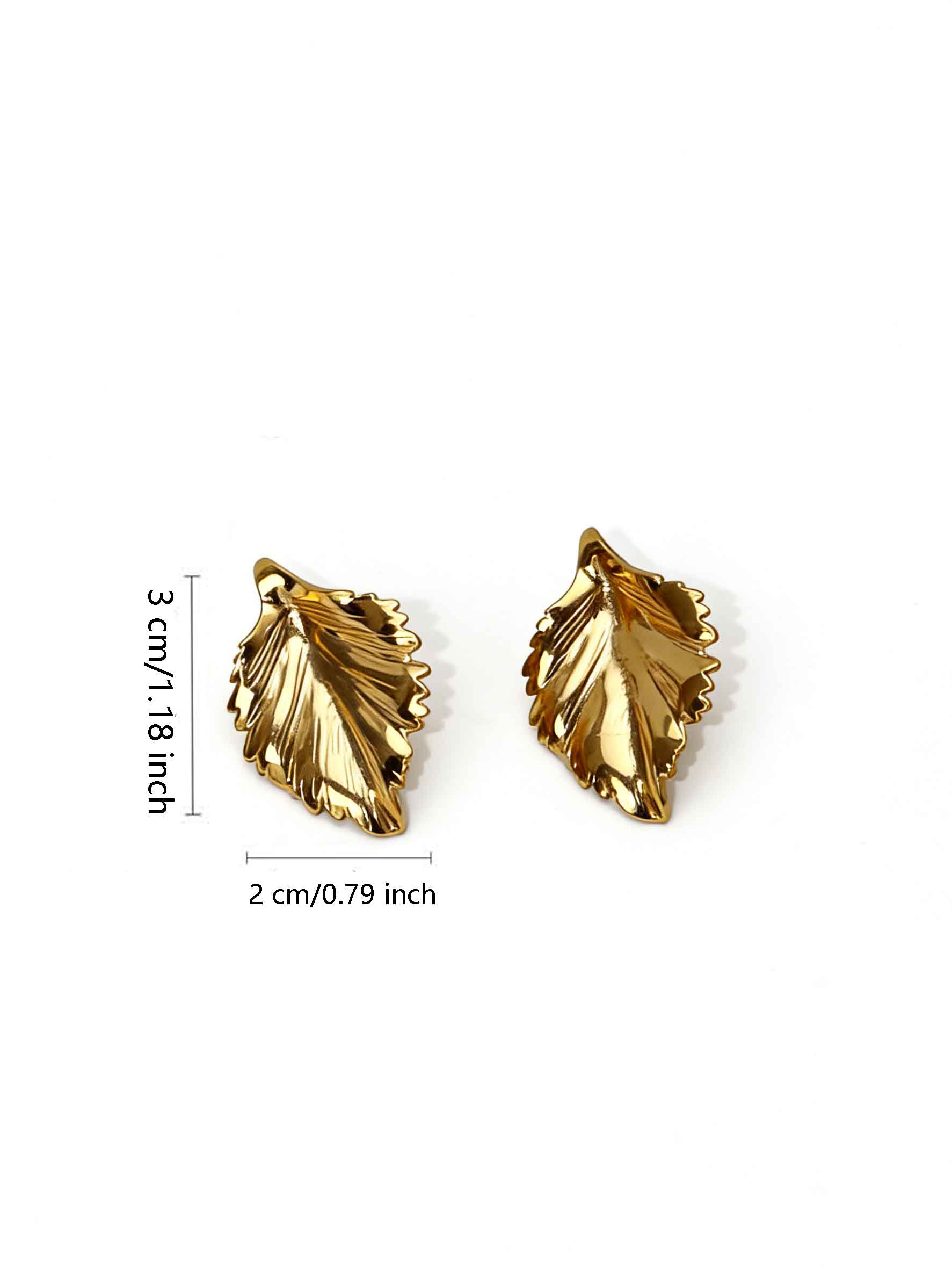 Vintage Gold Stud Earrings for Women 18K Gold Plated Turquoise Leaf Heart Square Geometric Chunky Earrings Hypoallergenic Stainless Steel Fashion Jewelry for Daily Wear Party Gift
