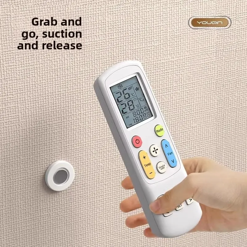Magnetic Remote Control Holder for Wall, No-Drill Remote Organizer for TV & AC Remotes, Space-Saving Wall Mount Storage Holder for Home & Bedroom
