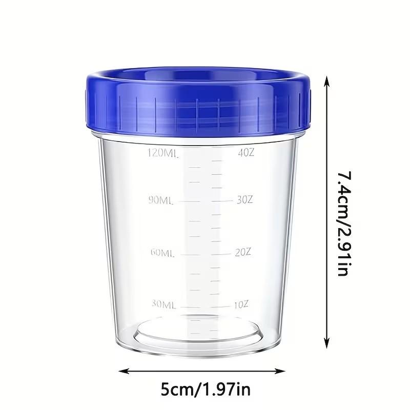 Reusable Plastic Measuring Cups Set, Kitchen Measuring Utensils, Stackable & Freezer Safe, 4-Pack 120ML Containers, Round Storage Jars for Kitchen Use