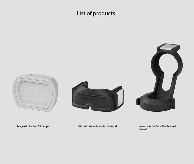 Neewer M21 Magnetic Light for Dji Pocket 3, Portable Quick-Release Mini Light, Vlogging Gear, Camera Accessory, Sports Camera Flashlight