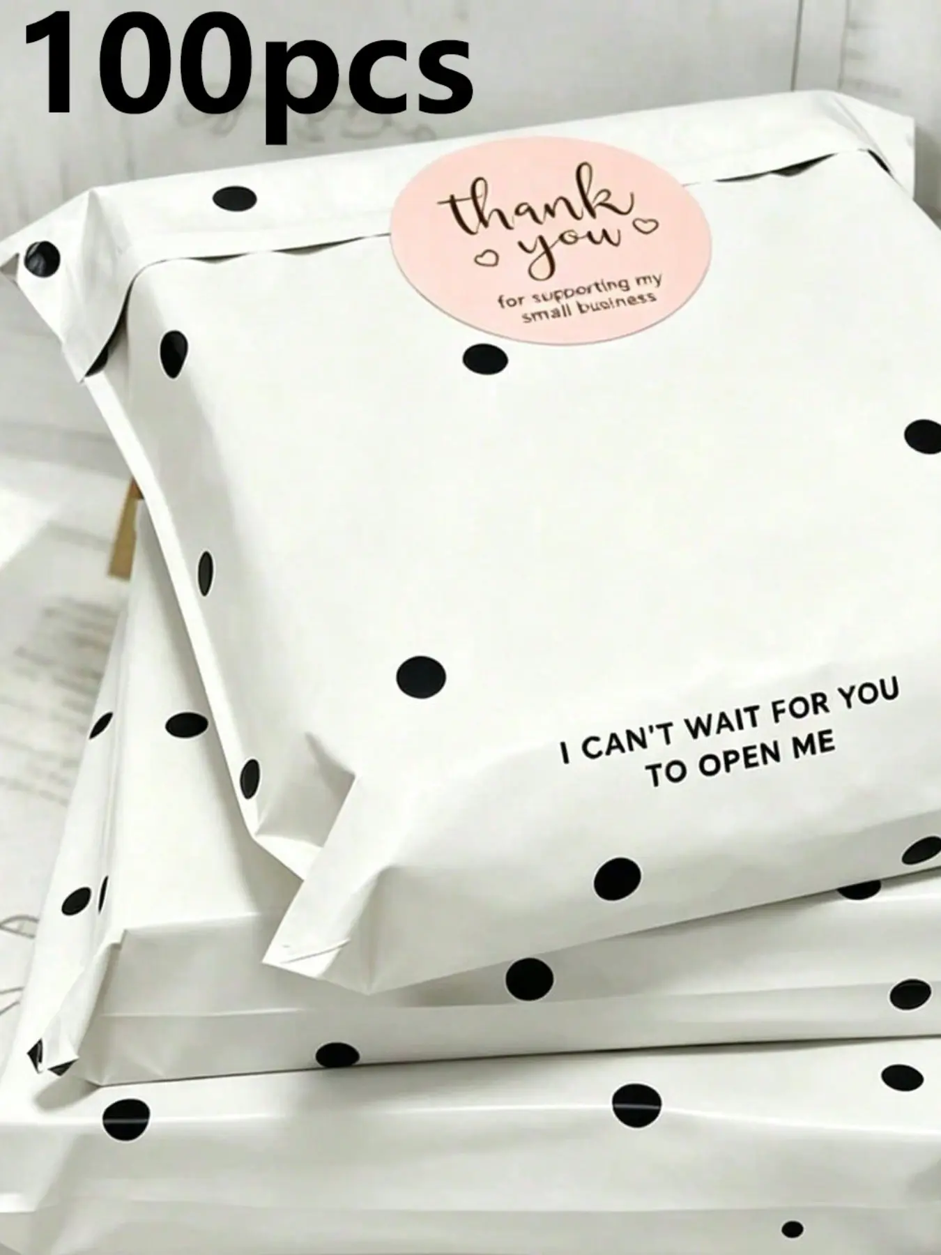 100 Pcs Thick Self-Seal Shipping Bags, Waterproof Tear-Resistant Envelopes, Durable Lightweight Material, Quick Packaging, Ideal for E-Commerce & Office Use