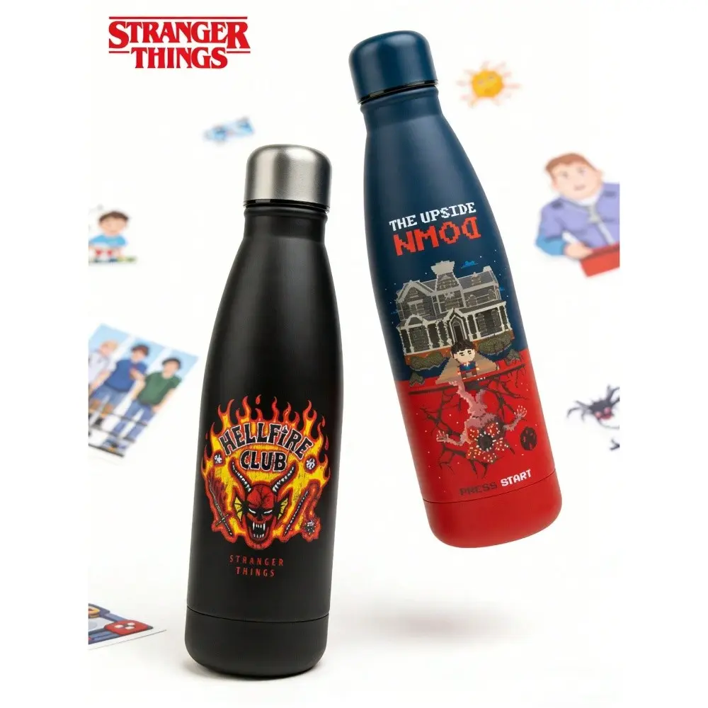 1PC Netflix Licensed Stranger Things Insulated Steel Bottle Leakproof Large Home Office Travel Birthday Gift