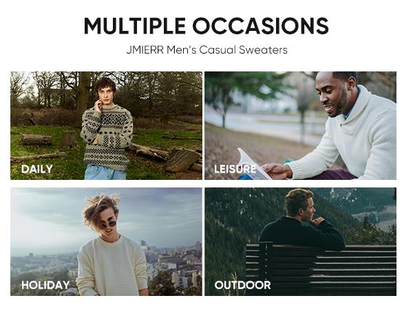 JMIERR Men's Crewneck Sweater Soft Casual Sweaters Classic Long Sleeve Pullover Sweaters with Ribbing Edge JMIERR Men's Crewneck Sweater Soft Casual Sweaters Classic Long Sleeve Pullover Sweaters with Ribbing Edge