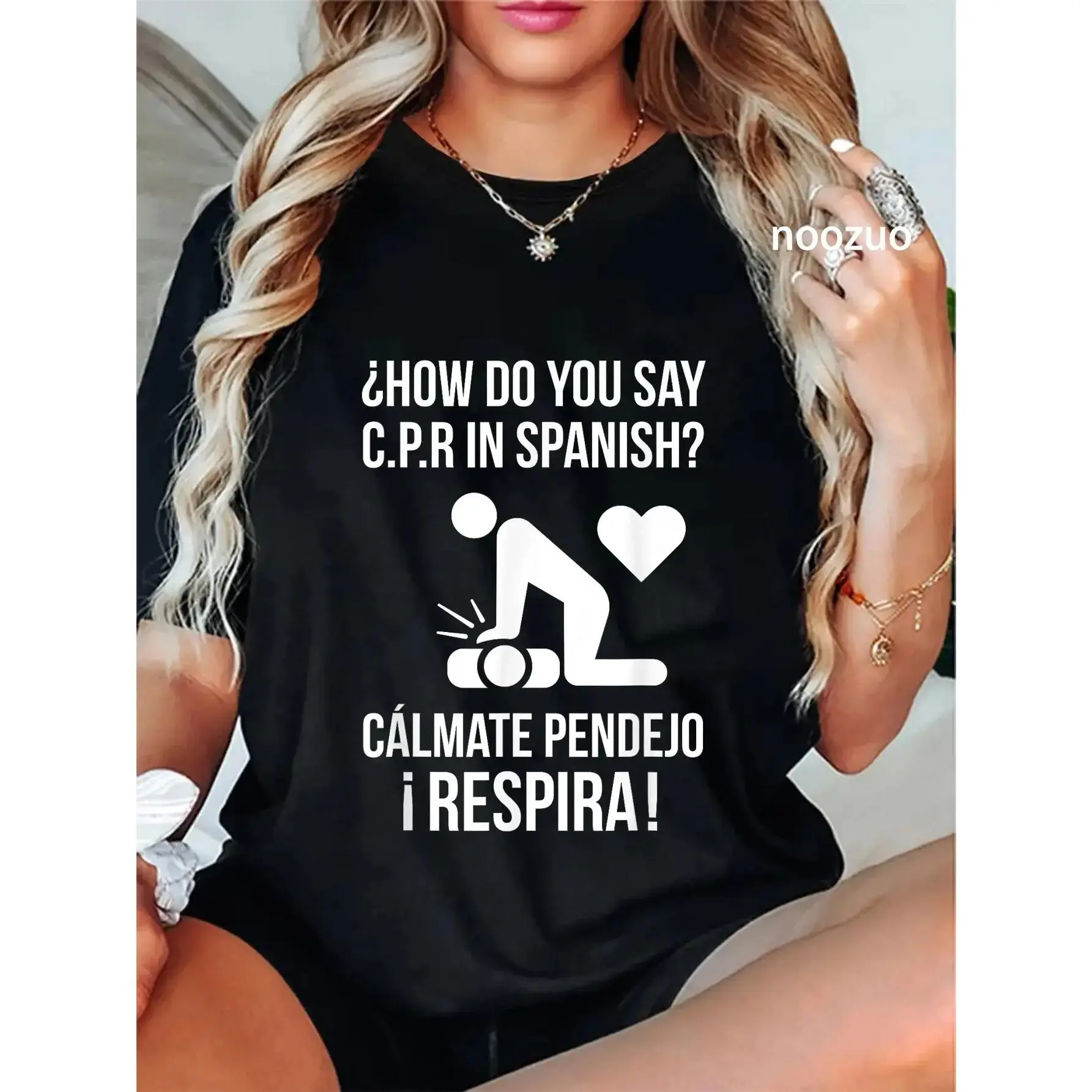 100% Cotton Unisex How Do You Say C.P.R in Spanish? Calm Down and Breathe Shirt