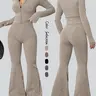 【Black Friday】Women's Sportswear Set, Sexy Casual Fitness Outfit, Tight High-Stretch Booty-Enhancing Set, Zippered Sports Top Set, Ladies' Sportswear for Autumn & Winter