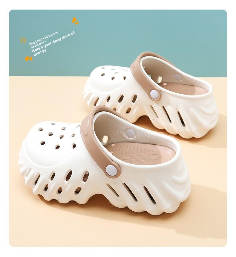 2 in 1 EVA Clogs for Women, Non-Slip Platform Garden Shoes, Breathable Closed Toe Beach Sandals, Casual Indoor Outdoor Slides