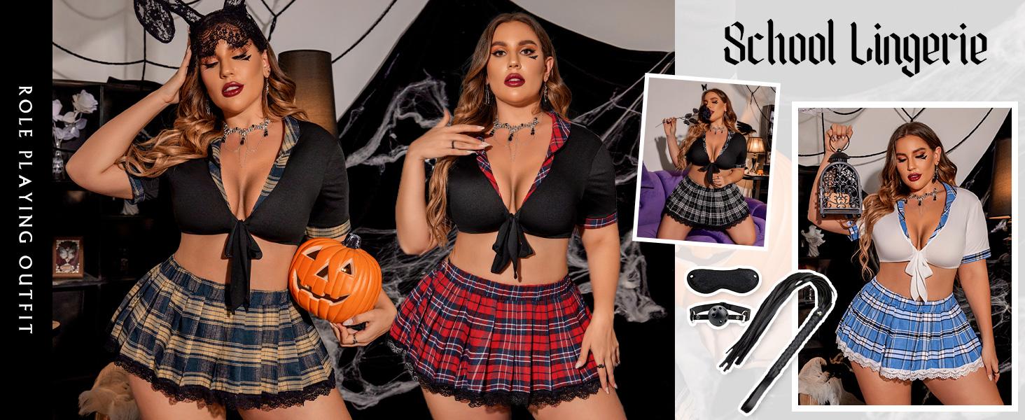 Avidlove Elegant Plus Size Lingerie Set for Women Elegant Lingerie with Mini Skirt SpringStatements