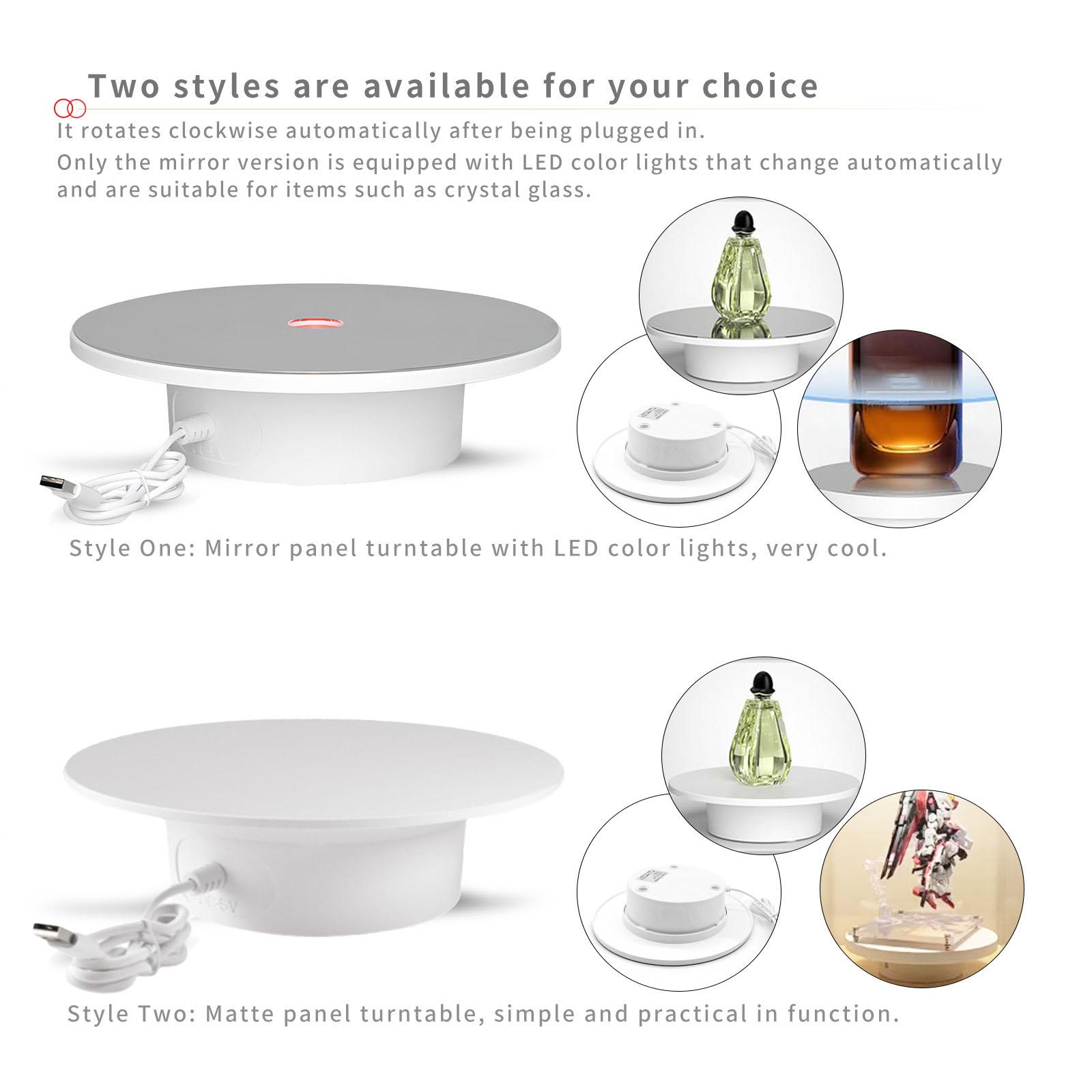 2Pcs 6 Inch 8 Inch The 360° electric rotating display stand, Display Holder, has a diameter of 15 CM 20 CM, The USB electric rotating table rotates clockwise and is suitable for jewelry, lipstick, watches, photography, figurines, live streaming 2Pcs 6 Inch 8 Inch The 360° electric rotating display stand, Display Holder, has a diameter of 15 CM 20 CM, The USB electric rotating table rotates clockwise and is suitable for jewelry, lipstick, watches, photography, figurines, live streaming
