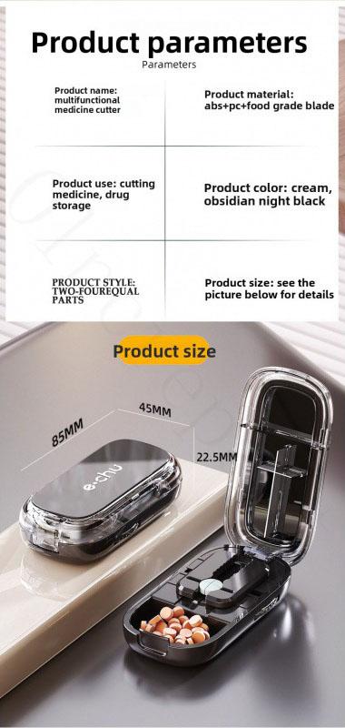 Pill Cutter Splitter for Cutting Pills, Adjustable for Small & Tiny Pills featuring Steady Pill Alignment | Clean Splits,pills cutters,pill cutters that cut in quarters,pills splitter,TikTokShopBlackFriday,TikTokShopCyberMonday Medicine Organizer