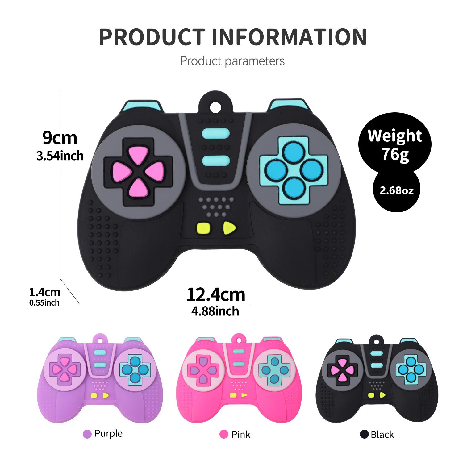 Silicone Teething Toys for Babies, 2-Pack Rubber Teethers, Baby Soothing Toy, Sensory Teether, Educational Chewable Toy for Infants 0-12 Months