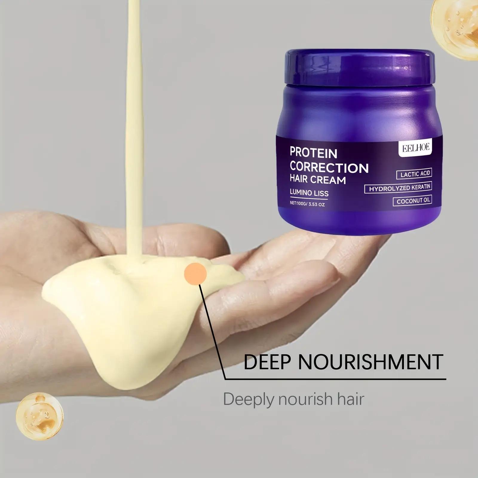 2-piece keratin straightening cream, infused with coconut oil, tames frizzy hair, smooths locks, repairs damaged strands, nourishes with hydrating formula, suitable for thick curly or wavy hair,