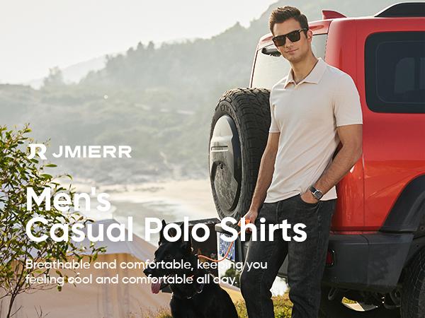 JMIERR Men's Muscle V Neck Polo Shirts Casual Short Sleeve Slim Fit Ribbed Golf T Shirt Athletic Tee