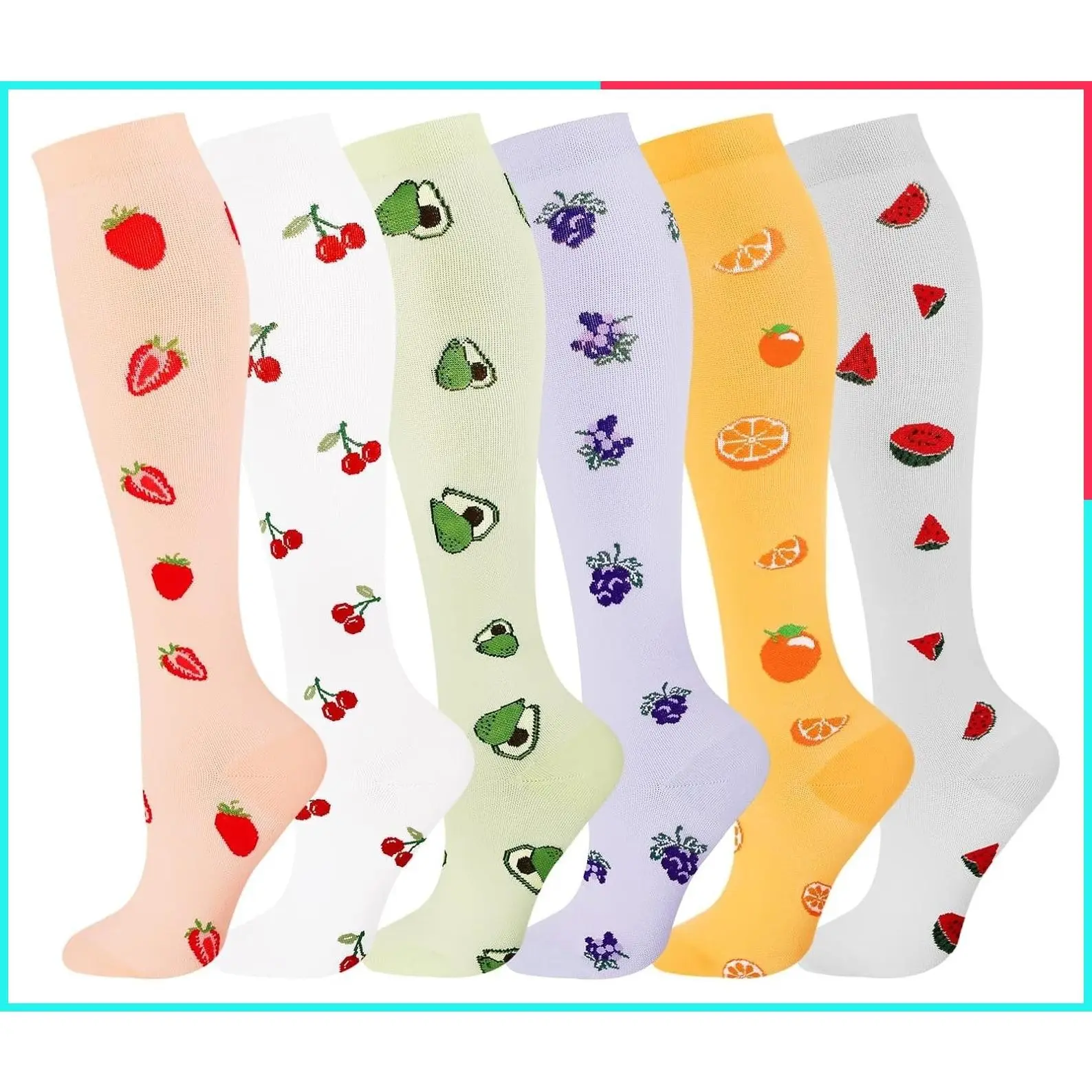 Compression Socks for Women & Men 15-20 mmHg Knee High Support for Nurses, Travel, Pregnancy, and Athletic