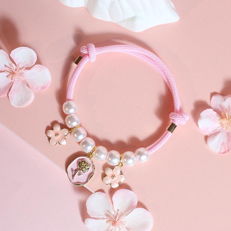 Pink Pet Collar for Cats and Dogs New Style Cute Necklace for Small Dogs and Cats Adjustable Size