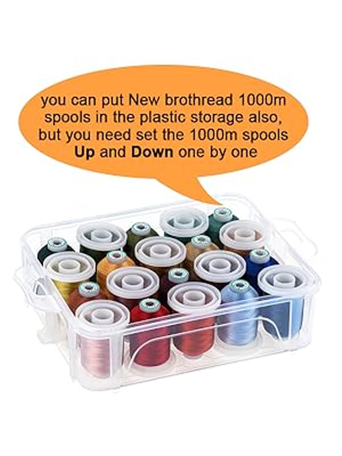 Stackable Clear Storage Box/Organizer for Holding 80 Spools Home Embroidery & Sewing Thread Thread Storage Hacks Organization Ideas New brothread DIY Crafting Beginner Embroidery 4X80, mothersdaygift Stackable Clear Storage Box/Organizer for Holding 80 Spools Home Embroidery & Sewing Thread Thread Storage Hacks Organization Ideas New brothread DIY Crafting Beginner Embroidery 4X80, mothersdaygift