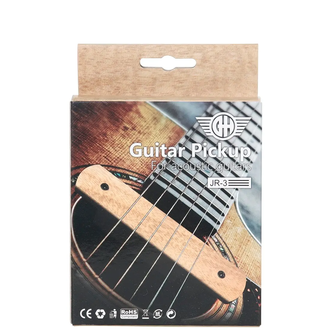 Jr-3 Wood Guitar Hq Soundhole Pickup, High-Quality Audio Capture, Ideal for Acoustic Guitars, Enhance Your Musical Experience