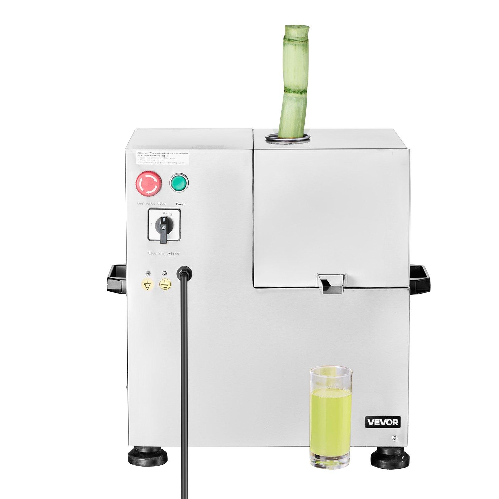 【DealsForYouDays】VEVOR Commercial Sugar Cane Juicer, 800W Electric Sugarcane Juicer Machine with 661LBS/H High Output, 4 Stainless Steel Rollers, Sugar Cane Press Juice Extractor Squeezer for Home/Commercial Use