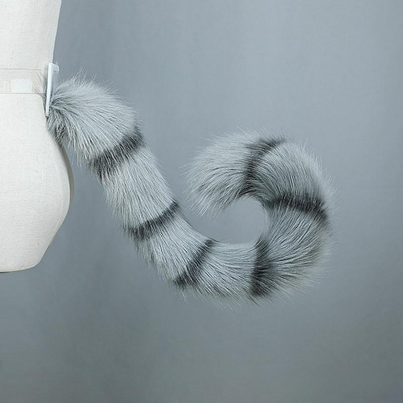 Tiger Spot Cat Ears Furry Tail Women Girls Lolita Animal Ears Hair Hoops Plush Tail Cosplay Costume Accessories