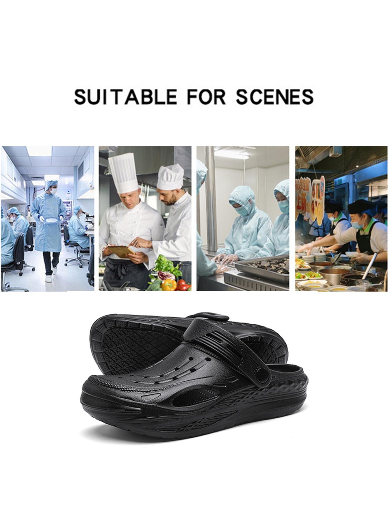 Non-Slip Hole Shoes for Kitchen & Garden, Lightweight Breathable Safety Workwear, Ideal for Outdoor Walking & Casual Use, Breathable Slippers