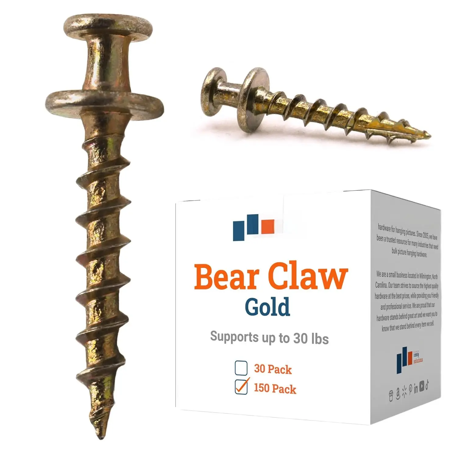 PHS   Claw er Screws, Holds 30 lb, 30 Pack for Drywall