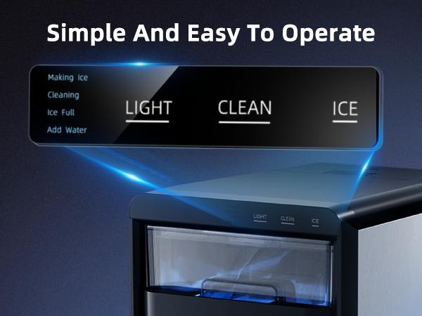 Antarctic Star Ice Maker 45Lbs/Day Quick 10-15min Self-Cleaning 24H Timer Clear Visual double door,for Home Office Bar Party   Icemakermachine  【TikTokShopBlackFriday】