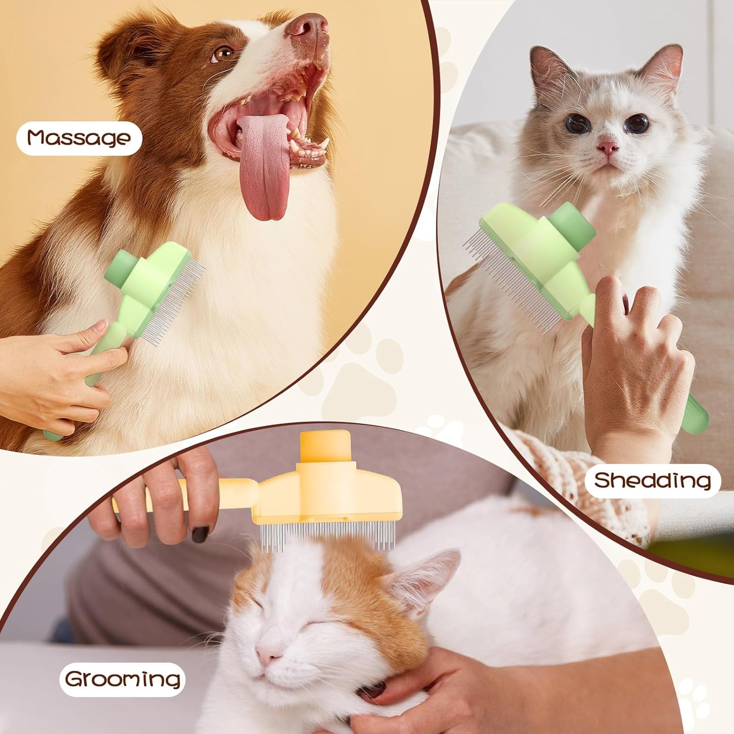 Avatore Cat Brush, Multi-Functional Pet Grooming Tool, Reduces Shedding & Pain Relief, Suitable for Short Hair Cats & Long Hair Cats