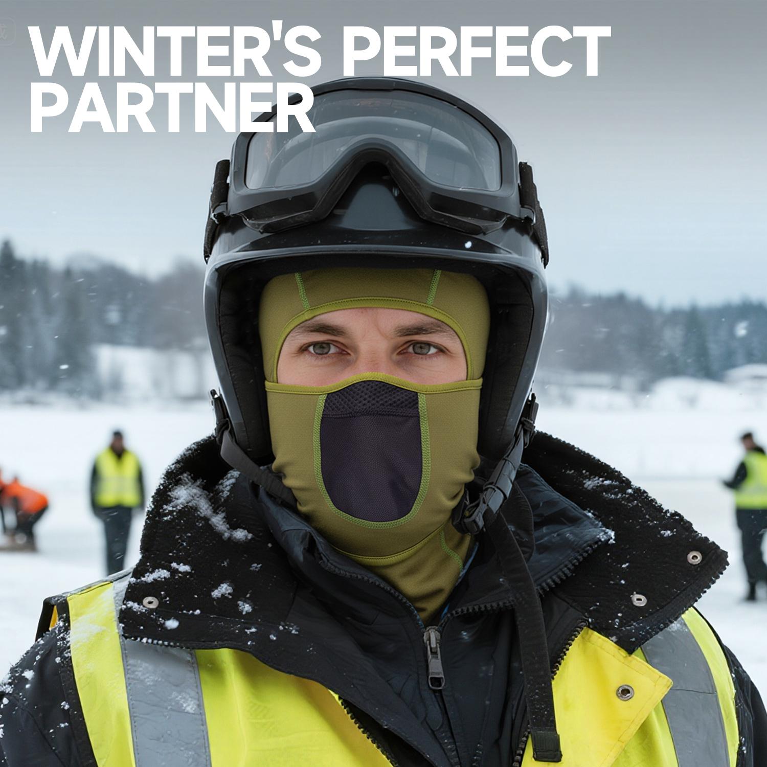 Balaclava Ski Mask, Warm Face Mask for Cold Weather, Winter Skiing, Snowboarding, Motorcycling and Ice Fishing, Winter Outdoor Essential Gear for Men #GLOBAL PICKS
