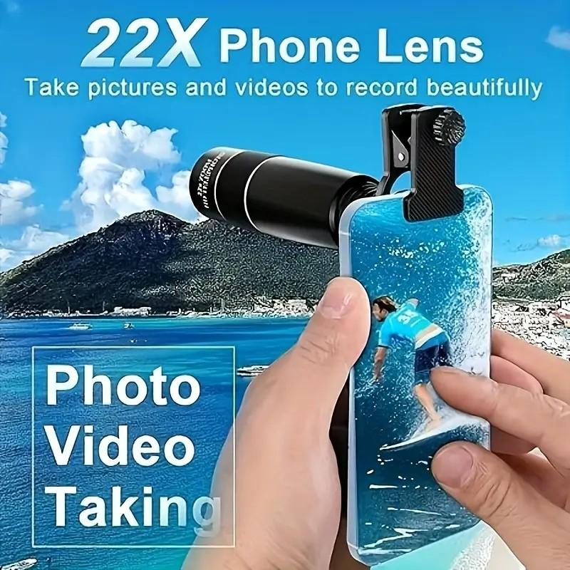 High-Quality 22x Telephoto Phone Lens, Portable Easy Operation, Fmc Multi-Layer Coating, Clear View, Universal for Most Smartphones